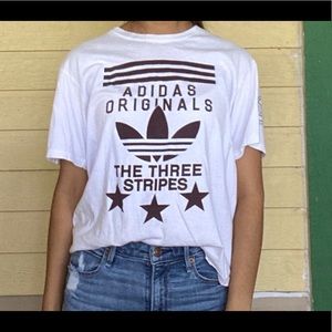 Adidas white top